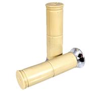 cyclingcolors Puños de Moto 130 mm diámetro 24 mm de Goma Manillar Compatible con Vespa PX Beige