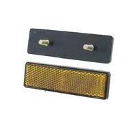 cyclingcolors Reflector rectangular naranja de rosca para motocicleta, scooter, coche, vehículo, 95 mm