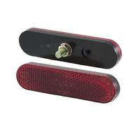 cyclingcolors Reflector rectangular rojo atornillable para motocicleta, scooter, coche, vehículo, 95 mm