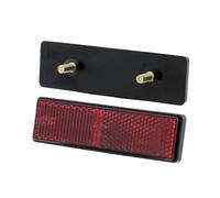 cyclingcolors Reflector rectangular rojo atornillable para motocicleta, scooter, coche, vehículo, 95 mm
