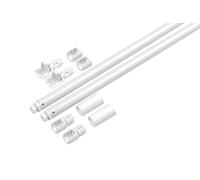 cyclingcolors Riel central redondo de 500 mm, blanco, juego, corredera para cajón, mueble