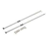 cyclingcolors Riel redondo longitudinal de 600 mm, gris, montaje, corredera para cajón, mueble