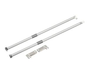 cyclingcolors Riel redondo longitudinal de 600 mm, gris, montaje, corredera para cajón, mueble