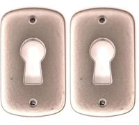 cyclingcolors Roseta placa de llave cubierta bocallave cerradura antigua mueble 24 x 40 mm (Paquete de 2)