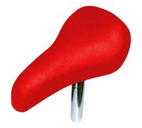 cyclingcolors Sillín de Bicicleta Niño BMX Espuma Comfort con tija de 22mm, Rojo