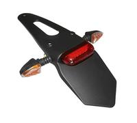 cyclingcolors Soporte de matrícula portaplacas Portamatriculas para Moto Scooter ciclomotor Compatible con Derbi Senda con luz Trasera e Intermitentes LED, 325x45x103 mm