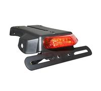 cyclingcolors Soporte de matrícula portaplacas Portamatriculas para Moto Scooter ciclomotor con luz LED roja 150x52x128 mm