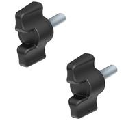 cyclingcolors Tornillo de ala de Mariposa Camilla de Bloqueo de Manija, M6 x 40, Paquete de 2