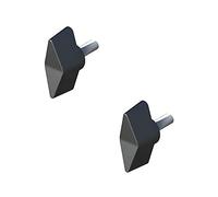 cyclingcolors Tornillo de Cabeza de Mariposa Camilla de Bloqueo con Mango, M6 x 50, Paquete de 2, Negro