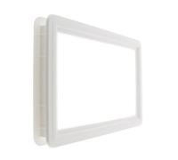 cyclingcolors ventana Ojo de buey para puerta de garaje con clip rectangular de PVC blanco