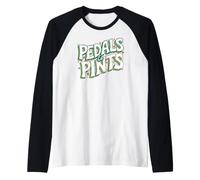 Cyclist Beer Lover Pedals & Pints Bike Brew Camiseta Manga Raglan