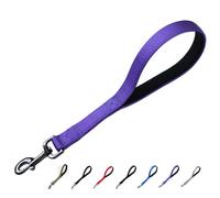 Cyclpet Correa corta de entrenamiento para perro de 12 pulgadas con nailon suave y correa acolchada (12 pulgadas, ultra violeta)