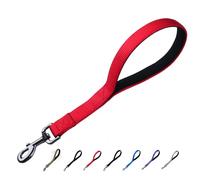 Cyclpet Correa corta de nailon de alta calidad de 12 pulgadas con clip resistente y cómodo mango acolchado para perros grandes de raza media, uso diario, correr, caminar, entrenamiento, etc. (12