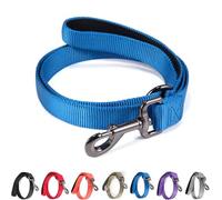 Cyclpet Correa de perro de 4 pies con mango acolchado, correas de nailon resistentes para perros pequeños, medianos y grandes, gigantes, caminar, entrenar, senderismo, correr, acampar, etc. (azul