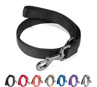 Cyclpet Correa de perro de 4 pies con mango acolchado, correas de nailon resistentes para perros pequeños, medianos y grandes, gigantes, caminar, entrenar, senderismo, correr, acampar, etc. (negro