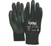 Cyclus Tools Guantes de taller de nailon recubierto de poliuretano, negro, 12 pares, grandes