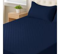 CYCMACO Transpirable Protector Colchón Lavable 160x190cm, Azul Oscuro | Transpirable Anti Ácaros Cubrecolchon, Extra Profundo, Elástico En Todo El Contorno, Protección Incontinencia Y Sudor