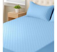 CYCMACO Transpirable Protector Colchón Lavable 160x190cm, Azul | Transpirable Anti Ácaros Cubrecolchon, Extra Profundo, Elástico En Todo El Contorno, Protección Incontinencia Y Sudor