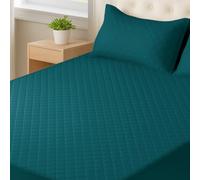 CYCMACO Transpirable Protector Colchón Lavable 160x190cm, Verde Oscuro | Transpirable Anti Ácaros Cubrecolchon, Extra Profundo, Elástico En Todo El Contorno, Protección Incontinencia Y Sudor