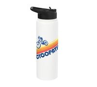 Cycopath! Funny Mountain Biking Vintage 80s Stainless Steel Insulated Water Bottle