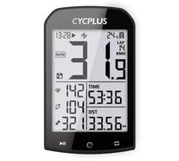 CYCPLUS Ciclocomputador GPS M1, Pantalla LCD 2,9", IPX6 | Batería 1200mAh, GPS 4 satélites, Bluetooth/ANT+, Luz automática, Autonomía 60h+, Compatible bicicleta