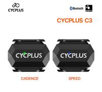 CYCPLUS Sensor de Velocidad y cadencia de Bicicleta, Sensor de Velocidad inalámbrico para Ciclismo Ant+/Bluetooth