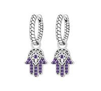 Cycuff Pendientes de aro de plata de ley 925 con circonita cúbica colorida, para mujer, conjunto de aretes de regalo para ella, earring, Circonita cúbica 5A, Circonia cúbica