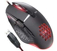 CYD Ratón para juegos C303 RGB para computadora portátil, ratón para juegos con cable USB 3.0, ratón programable, ratón de seguimiento y disparo con cable RGB