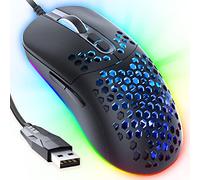 CYD Ratón para juegos RGB con cable C306, mouse USB 3.0 con botones laterales, mouse para juegos con diseño ergonómico, mouse programable para juegos, seguimiento de cambio rápido y disparo DPI 7200