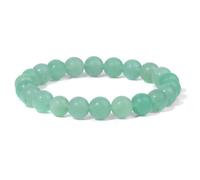 CYDXD Pulseras de Aventurina Verde Natural,Brazalete Elástico de Cuentas de Cristal de Piedra Preciosa Natural de 8mm para Mujeres y Adolescentes, de Cumpleaños y Yoga de 8mm.