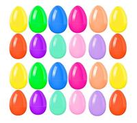 CYDZSRA 24 unids/Set Exclusivo decoración de Pascua Juego de Huevos rellenables para Fiesta Pascua Huevos vacíos rellenables se Pueden llenar con Juguetes pequeños