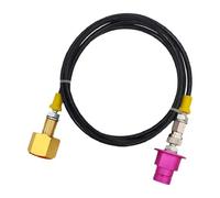 CYDZSRA Adaptador de CO2 para máquina, tubo negro delgado, conector rápido, manguera de 5 m, aleación aluminio, accesorios presión incluidos, kit manguera adaptadora CO2 mejorado,