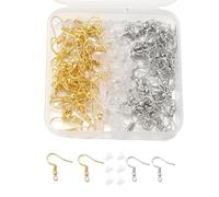 CYDZSRA Almohadillas de seguridad traseras, topes traseros incluidos en accesorios para aretes y kit para hacer joyas. Comodidad para aretes para mujeres. Topes traseros de caucho silicona