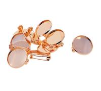 CYDZSRA Bases para broches redondos, imperdibles, joyería artesanal, alfileres de broche, finamente chapados con infinitas opciones de personalización, 10 piezas de oro rosa, 20mm