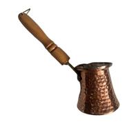 CYDZSRA Cafeteras greco-árabes para estufa, cafeteras Cezve artesanales, elegantes y eficientes, un excelente regalo para los amantes del té. Cafetera turca Cezve de cobre para estufas, Oro, 225 ml