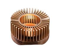 CYDZSRA Calentador de tetera con base aislante, ideal para velas, una opción estética y práctica para cocinas y comedores. Calentador de té aleación aluminio con portavelas, Dorado, 11 x 6.2 cm