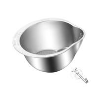 CYDZSRA Cesta de drenaje de olla con filtro tamiz arroz acero inoxidable 304 para una fácil vida en la cocina filtro limpieza granos ampliamente utilizado, plateado