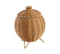 CYDZSRA Cesta de mimbre para la compra, cesta para bodas, rústica para acampar, para guardar alimentos, cestas tejidas a mano, para picnic tejida, para flores