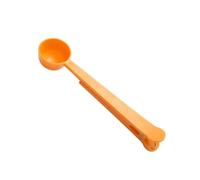 CYDZSRA Clip sellador de Alimentos para conservación de Cocina, Cuchara medidora Polvo café, Bolsa plástico, Abrazadera Almacenamiento, Cuchara para café, Naranja