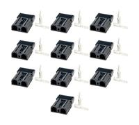 CYDZSRA Conector hembra de acoplamiento | ABS eléctrico del enchufe de la carretilla elevadora la batería UPS del adaptador gran intensidad masculino-hembra 50A , Negro , 10 Uds.