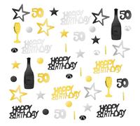 CYDZSRA Confeti de número 50, globos con purpurina y confeti. Realza tus celebraciones de cumpleaños con elegantes decoraciones papel metálico para fiestas 50.º cumpleaños. Decoraciones papel