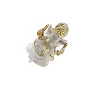 CYDZSRA Estatua de Buda Ganesha de Resina India, de Dios Elefante, Obra de Arte, decoración del hogar, esculturas de meditación, Sala de Estar, Dormitorio, Oficina, Budismo, Transparente, Altura 9cm