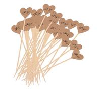 CYDZSRA Globos de modelado con forma de corazón rústico, Sí, 2.9 x 2.5 cm | celebraciones con temática de amor dulce, palillos para pasteles con forma de corazón, no adorno para pasteles, sino
