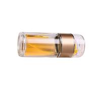 CYDZSRA Juego de tazas de té vidrio resistente al calor para Taza Viaje, botella infusora incluida, botella Infusora té para y café hojas sueltas, Dorado champagne