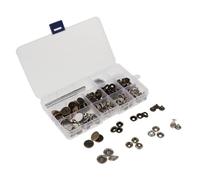 CYDZSRA Kit de cierres a presión para coser. Incluye 30 juegos de botones y herramientas. Manualidades. Proyectos versátiles. Cada juego cierres incluye 2 tapas.