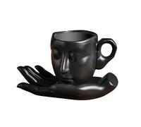 CYDZSRA Kits de taza irregular con platillo, tazas de té la tarde, decoración única, accesorio café cerámica bellamente elaborado para cada ocasión, juego taza café cerámica,