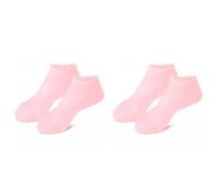 CYDZSRA Mascarilla exfoliante para pies para tacones suaves, calcetines de silicona hidratantes para Spa, pedicura, calcetines hidratantes, herramientas de Gel sílice, rosa, 2 pares