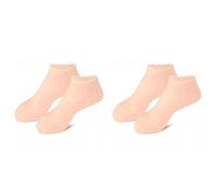 CYDZSRA Mascarilla exfoliante para pies para tacones suaves, calcetines de silicona hidratantes para Spa, pedicura, calcetines hidratantes, herramientas de Gel sílice, piel, 2 pares