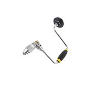 CYDZSRA Taladro de manivela fácil de usar, soporte para brocas de carpintero, mango antideslizante cómodo con clip para broca oscilante, accesorio , Plata , 33 x 18.5 cm