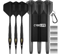 CyeeLife Dardos de Plastico 18 Gramos,Caja de Almacenamiento y Consejos de sustitución